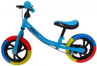 JUMON Dětské odrážedlo + brzda, zvonek, barevná EVA kola, modré R6
