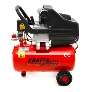 Kraft&Dele Olejový kompresor + regulátor 24L 1V 8bar 206l/min KD400