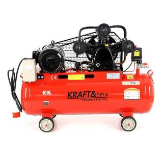 Kraft&Dele Olejový kompresor + seperátor 100L 3V 400V 8bar 590l/min KD1477