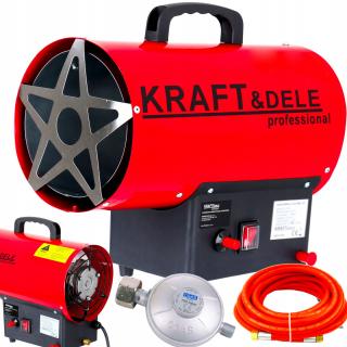 KraftDele plynové topení topidlo plynový ohřívač 15kW + reduktor KD11703