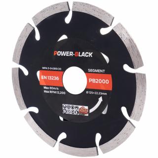 PowerBlack 5x Diamantový řezný kotouč na beton segmentový 125mm PB2000