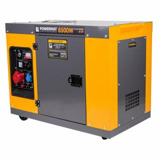 Powermat Naftový Generátor proudu Elektrocentrála AVR 230/400V 8500W + KOLEČKA PM-AGR-8500MD