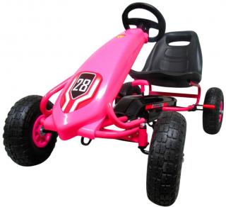 R-Sport Dětská šlapací motokára růžová G4