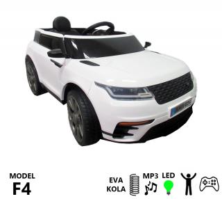 R-SPORT F4 Elektrické autíčko 2x30W EVA kola + odpružení, bílé