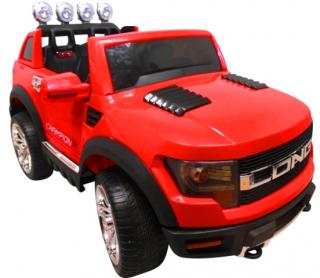 R-SPORT SUV Elektrické auto autíčko 2x45W DVOUMÍSTNÉ EVA kola červené LONG cabrio