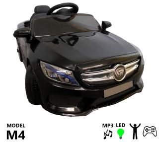 Ragil Elektrické autíčko 2x25W MP3, dálkový ovladač, 1-4 roky, černé M4