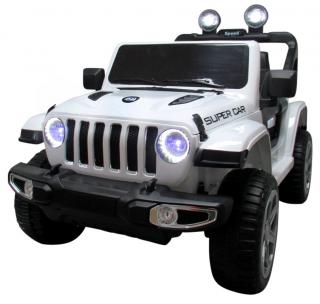Ragil JEEP Elektrické autíčko 4x4 4x35W + odpružení + měkké křeslo, bílá X4