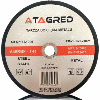 Tagred 10x brusný kotouč na kov 230/1,6mm TA1009