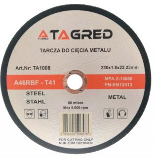 Tagred 10x brusný kotouč na kov 230/1,8mm TA1008