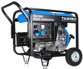 Tagred Dieslový naftový generátor elektrocentrála 7400W 2x230V TA4100D