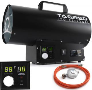 Tagred Plynové topidlo ohřívač 30kW LCD termostat + reduktor TA962