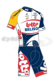 Cyklistická sada - dres a kraťase profi týmu LOTTO BELISOL 2013