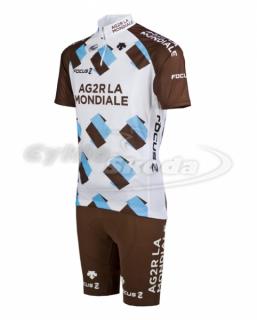 Cyklistická sada - dres a kraťasy profi týmu AG2R LA MONDIALE 2014