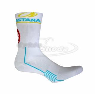 Ponožky letní bílé profi týmu ASTANA 2016