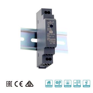 Mean Well DDR-15L-12 Měnič DC/DC na DIN lištu (Mean Well DDR-15L-12 Měnič DC/DC na DIN lištu)