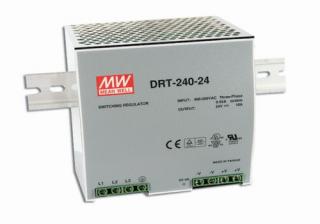 Mean Well DRT-240-24 Zdroj na DIN 240W 24V 3f (Mean Well DRT-240-24 Zdroj na DIN 240W 24V 3f)
