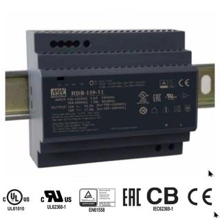 Mean Well HDR-150-15 Zdroj na DIN 150W 15V (Mean Well HDR-150-15 Zdroj na DIN 150W 15V)