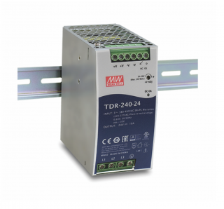 Mean Well TDR-240-24 Zdroj na DIN 240W 24V 3f (Mean Well TDR-240-24 Zdroj na DIN 240W 24V 3f)