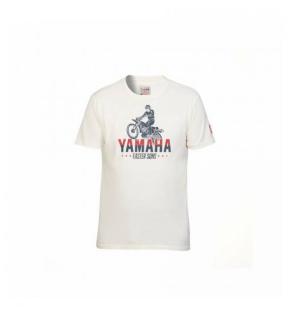 Faster Sons 2019: pánské tričko Abbot bílé (Originální kolekce oblečení Yamaha Faster Sons 2019 - pánské tričko Abbot bílé)