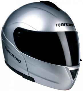 M 409 stříbrná (Výklopná helma se sluneční clonou)