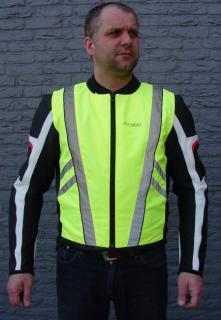 Reflexní vesta Lookwell (Reklexní vesta určená pro nošení na motorkářkých bundách)