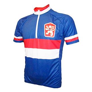 Cyklistický dres RETRO ČSSR modrý Velikost: XS, Barva: Modrá