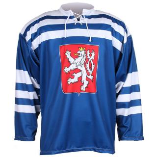 Hokejový dres ČSR 1947 – modrý Velikost: XL, Barva: Modrá