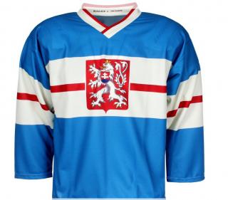 Hokejový dres ČSR 1947 Velikost: XS, Barva: Modrá