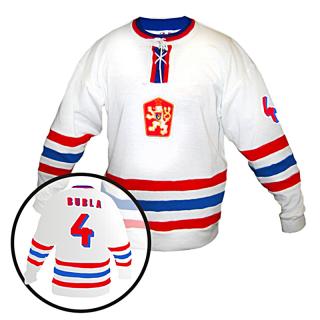 Hokejový dres ČSSR – bílý se jménem a číslem Velikost: L, Barva: Bílá