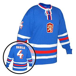 Hokejový dres ČSSR – modrý se jménem a číslem Velikost: L, Barva: Modrá