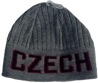 Kulich CZECH REPUBLIC – šedý, černočervená písmena