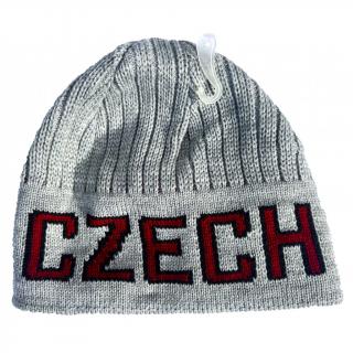 Kulich CZECH REPUBLIC – světle šedý, červená písmena