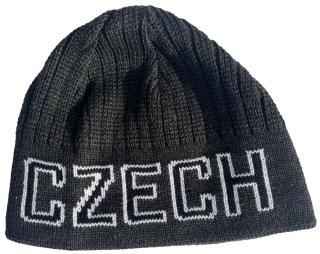 Kulich CZECH REPUBLIC – tmavě šedý, černobílá písmena