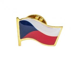 Odznak vlající vlajka ČR 19 x 8 mm