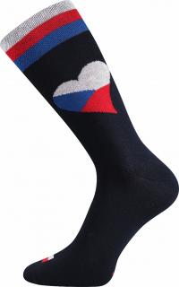 Ponožky s českou vlajkou srdce