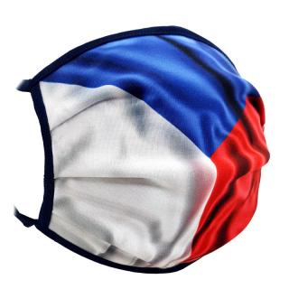 Rouška s českou vlajkou – bavlněná 2 vrstvá
