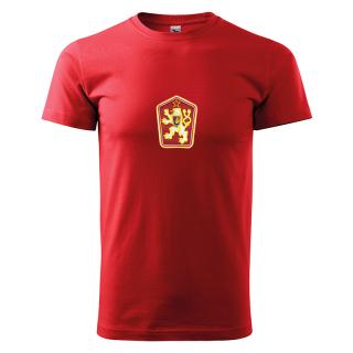 Tričko ČSSR s nášivkou – pánské, červené Velikost: XL, Barva: Červená