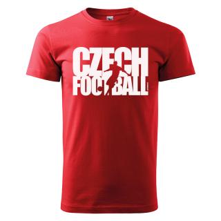Tričko CZECH FOOTBALL – pánské, červené Velikost: L, Barva: Červená