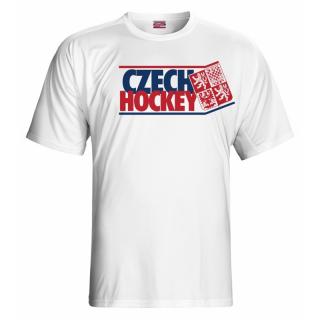 Tričko CZECH HOCKEY – pánské, bílé Velikost: XL, Barva: Bílá