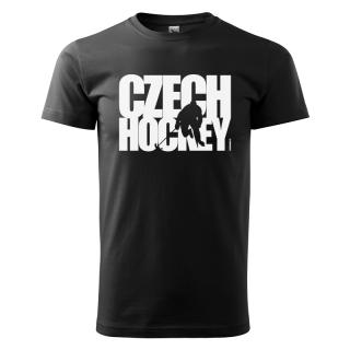 Tričko CZECH HOCKEY – pánské, černé Velikost: L, Barva: Černá