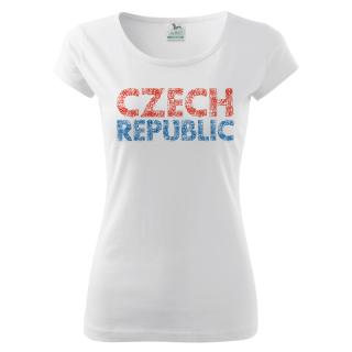 Tričko CZECH REPUBLIC – dámské, bílé Velikost: XL, Barva: Bílá