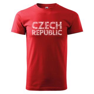 Tričko CZECH REPUBLIC – pánské, červené Velikost: L, Barva: Červená