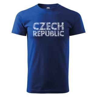 Tričko CZECH REPUBLIC – pánské, modré Velikost: 3XL, Barva: Modrá