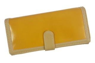 Dámská kožená peněženka žlutá (W-57)