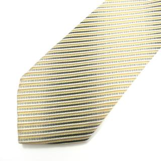 Pánská kravata béžová s proužky (J025)