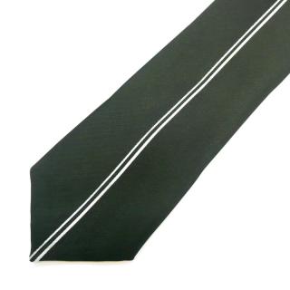Pánská kravata černá s proužkem (J134)