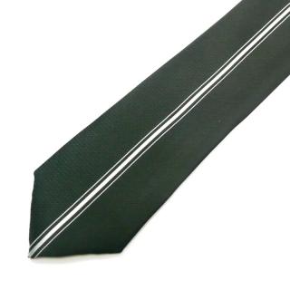 Pánská kravata černá s proužkem (J135)