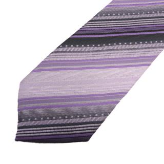 Pánská kravata fialová s proužky (J022)
