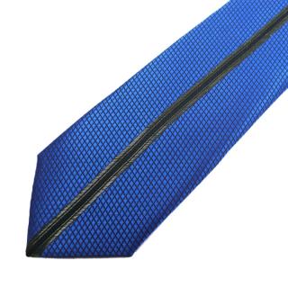 Pánská kravata modrá s proužkem (J122)