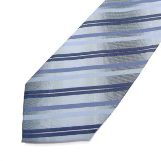 Pánská kravata modrá s proužky (J019)